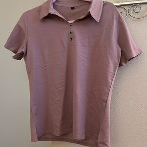 Purple T-shirt with buttons women’s